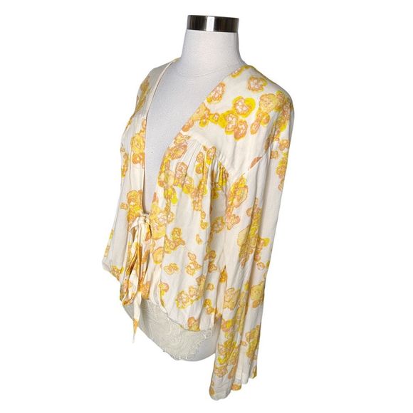 Free People | Intimately FP Forties Feels Bell Sleeve Floral Bodysuit - Medium - Picture 4 of 9